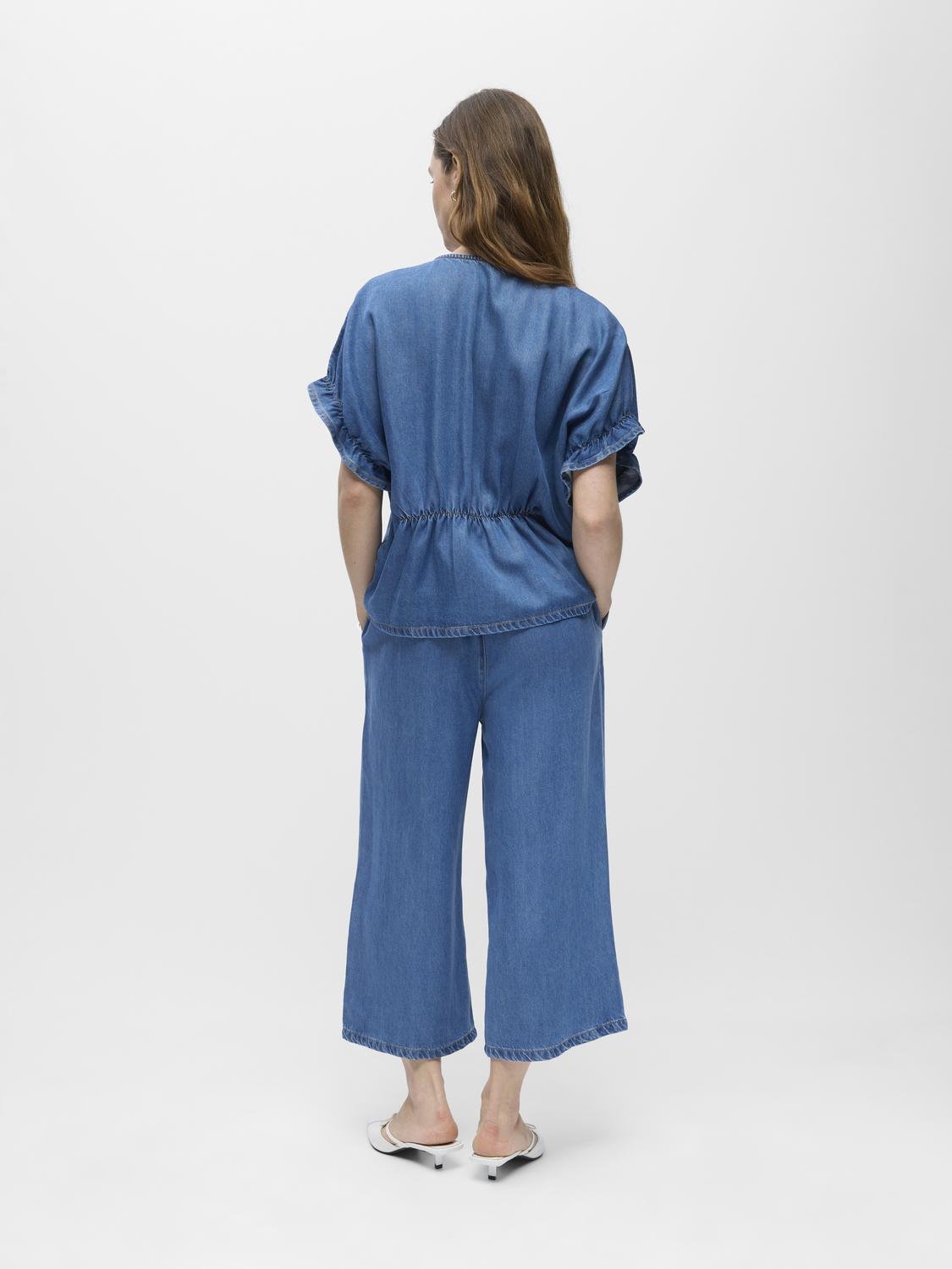 OBJFRAME Top - Medium Blue Denim - VERO MODA & VILA Bergvik